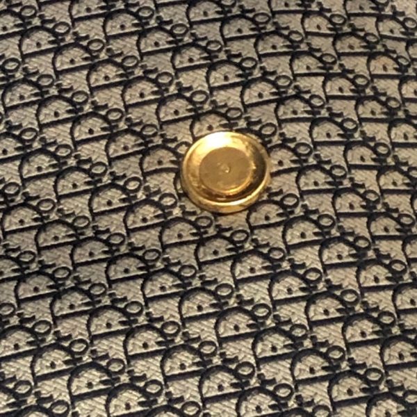 CHRISTIAN DIOR 1970s Monogram Blue Clutch Pouch Bag Vintage - Image 9