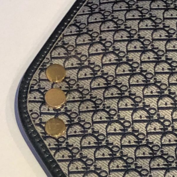 CHRISTIAN DIOR 1970s Monogram Blue Clutch Pouch Bag Vintage - Image 10