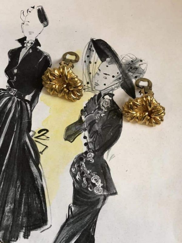 CHRISTIAN LACROIX Vintage Heart Clip On Gold Earrings 1994 - Image 4