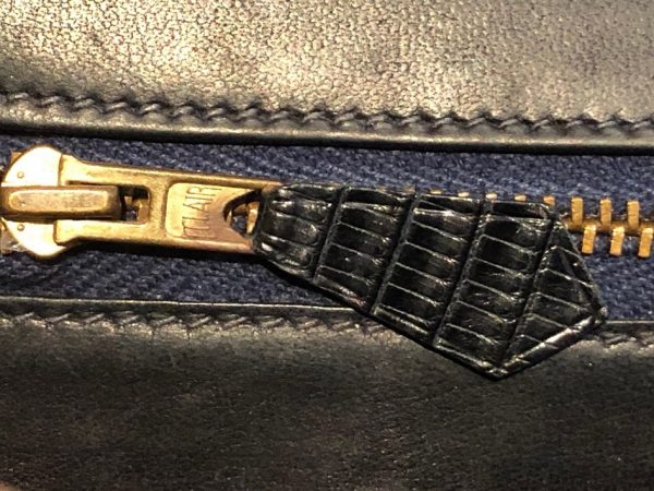 HERMÈS Handbag Sandrine Black Lizard Limited Edition Rare 1982 - Image 16