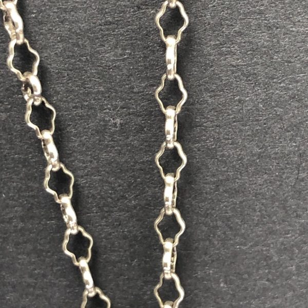 SERVANE GAXOTTE Hang Pendant Articulated Little Girl Long Chain Necklace Silver & Python Dress - Image 8