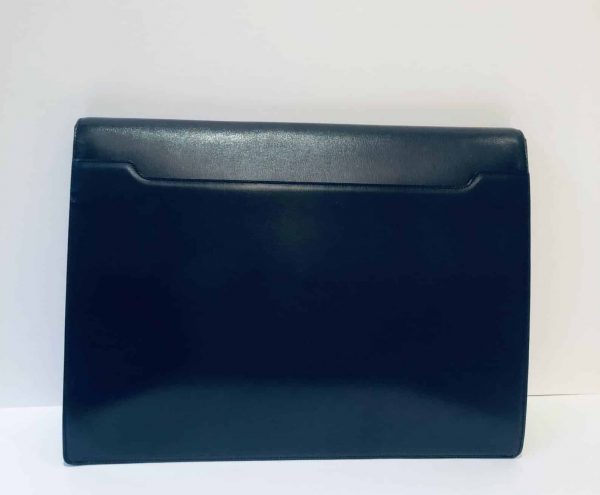 ST DUPONT PARIS Leather Document Lap Top Holder Flat Vintage Saddle Stitch - Image 3