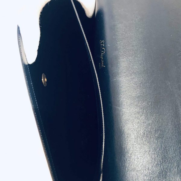 ST DUPONT PARIS Leather Document Lap Top Holder Flat Vintage Saddle Stitch - Image 5