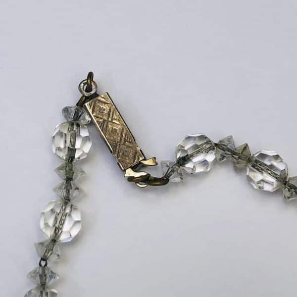 Antique Crystal Faux Diamonds Necklace Drop Earrings Set 1920s-1930s - Image 8