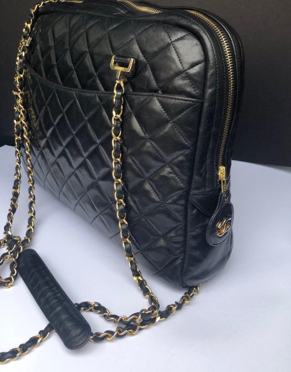 CHANEL Timeless Bag Quilted Leather Lambskin Maxi Vintage 1989 - Image 6
