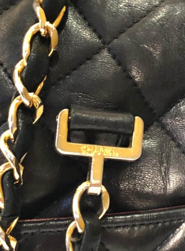 CHANEL Timeless Bag Quilted Leather Lambskin Maxi Vintage 1989 - Image 12