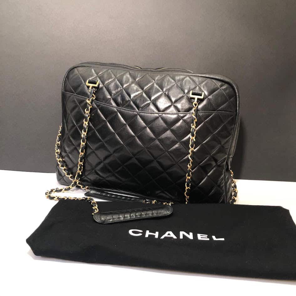 CHANEL Timeless Bag Quilted Leather Lambskin Maxi Vintage 1989 - Image 7