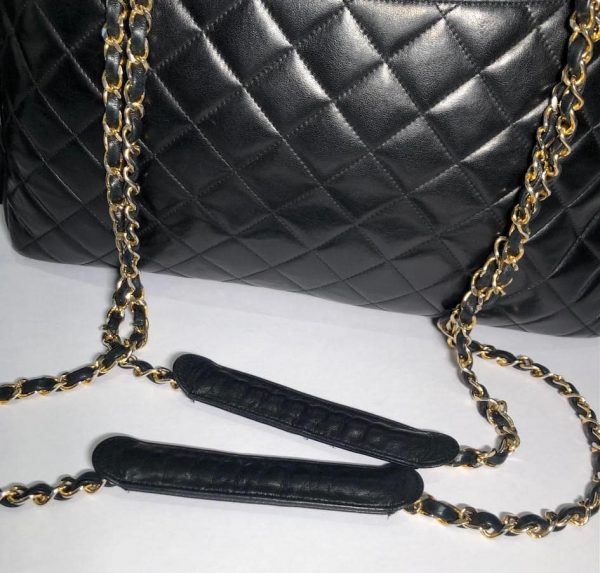 CHANEL Timeless Bag Quilted Leather Lambskin Maxi Vintage 1989 - Image 4