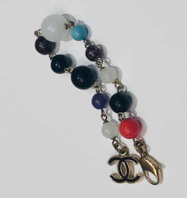 CHANEL Bracelet CC Logo Charm Multi Pearls Gold Tone - Image 5