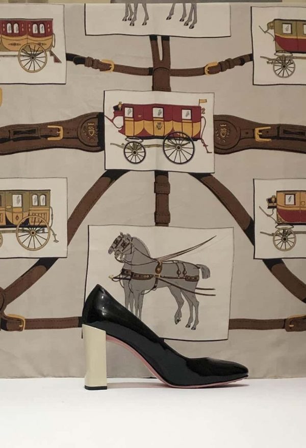 FENDI Multicolour Patent Leather Eloise Round Toe Shoes Pumps W/Box