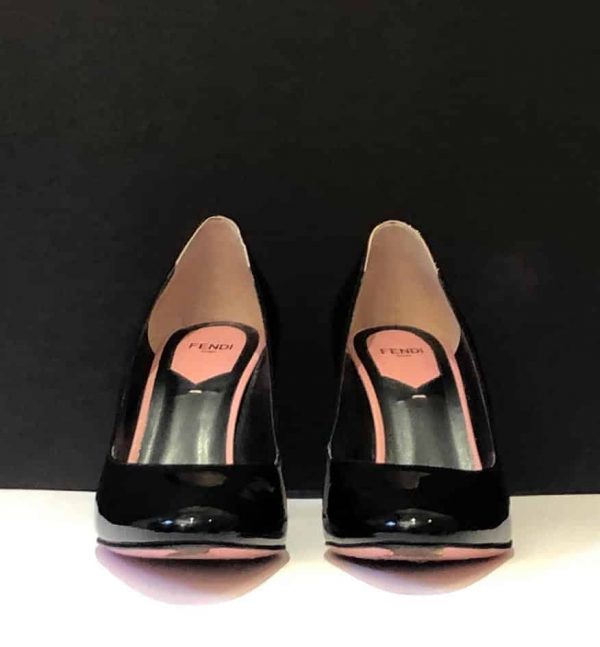 FENDI Multicolour Patent Leather Eloise Round Toe Shoes Pumps W/Box - Image 7