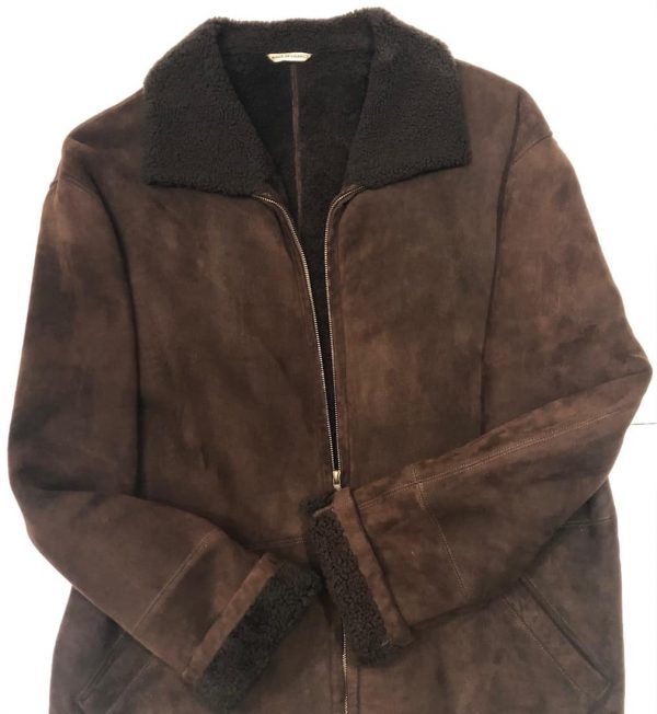 HERMÈS Coat Jacket Dark Brown Lambskin Men's Half Coat - Vest