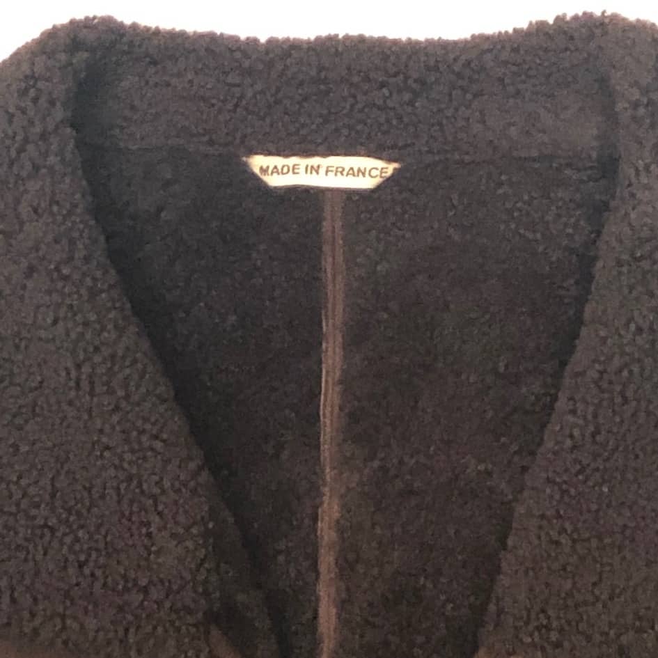 HERMÈS Coat Jacket Dark Brown Lambskin Men's Half Coat - Vest - Image 5