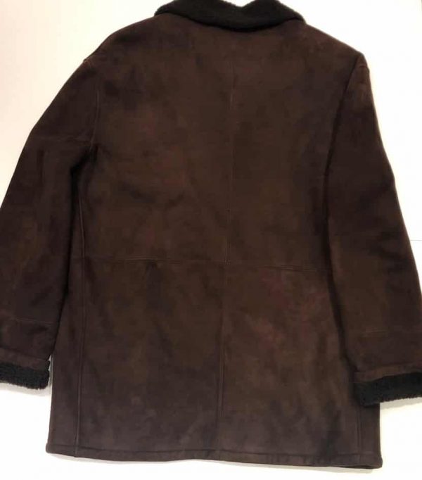 HERMÈS Coat Jacket Dark Brown Lambskin Men's Half Coat - Vest - Image 3