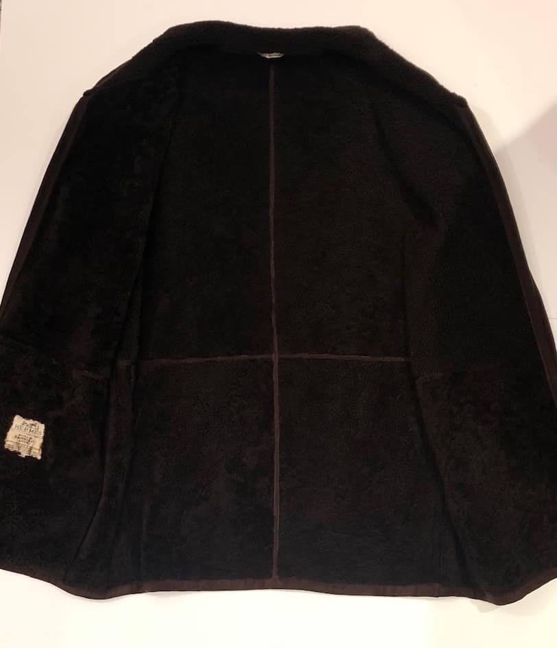 HERMÈS Coat Jacket Dark Brown Lambskin Men's Half Coat - Vest - Image 4