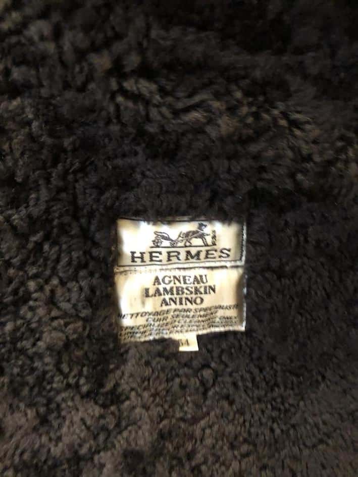 HERMÈS Coat Jacket Dark Brown Lambskin Men's Half Coat - Vest - Image 6