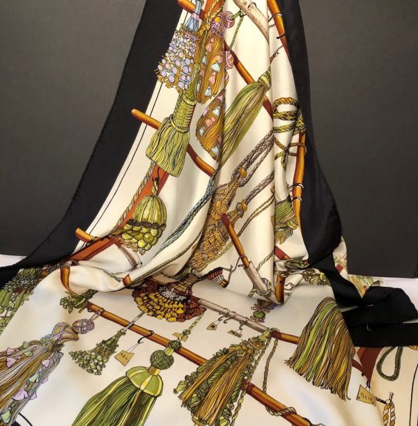 HERMÈS Silk Scarf Passementerie Françoise Heron 1960 - Image 2