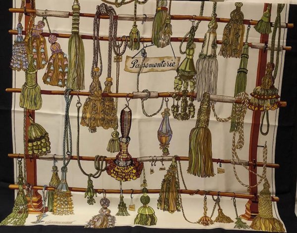 HERMÈS Silk Scarf Passementerie Françoise Heron 1960 - Image 5