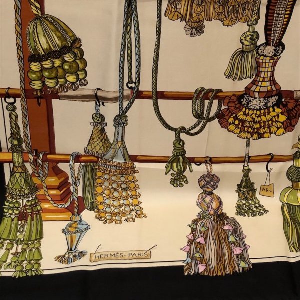 HERMÈS Silk Scarf Passementerie Françoise Heron 1960 - Image 4