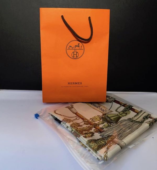 HERMÈS Silk Scarf Passementerie Françoise Heron 1960 - Image 13