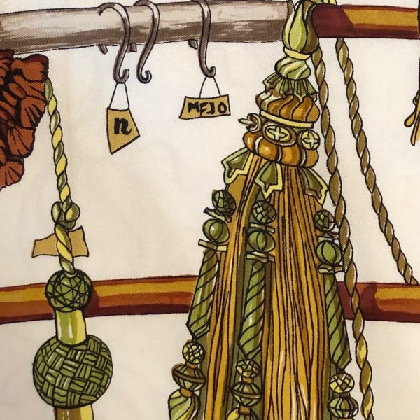 HERMÈS Silk Scarf Passementerie Françoise Heron 1960 - Image 8