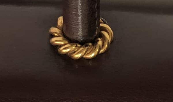 HERMÈS Bag Escale Chocolate Brown Box Vintage 50-60s 18K Gold Plated Hardware - Image 12