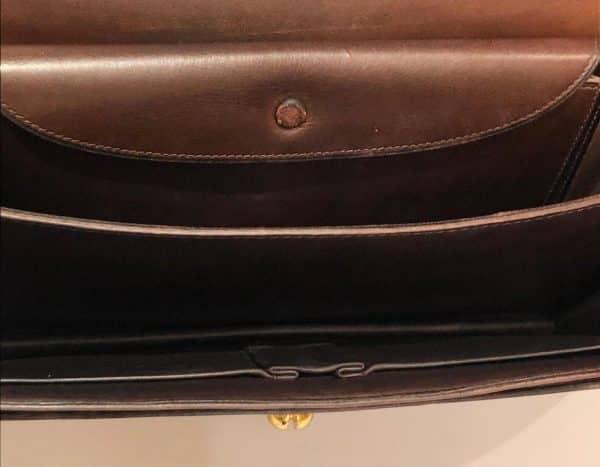 HERMÈS Bag Escale Chocolate Brown Box Vintage 50-60s 18K Gold Plated Hardware - Image 15