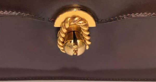 HERMÈS Bag Escale Chocolate Brown Box Vintage 50-60s 18K Gold Plated Hardware - Image 13