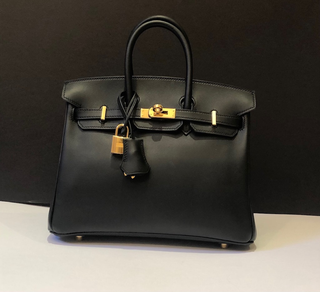 HERMÈS Birkin 25 Black Jonathan Leather Gold Hardware - Image 2