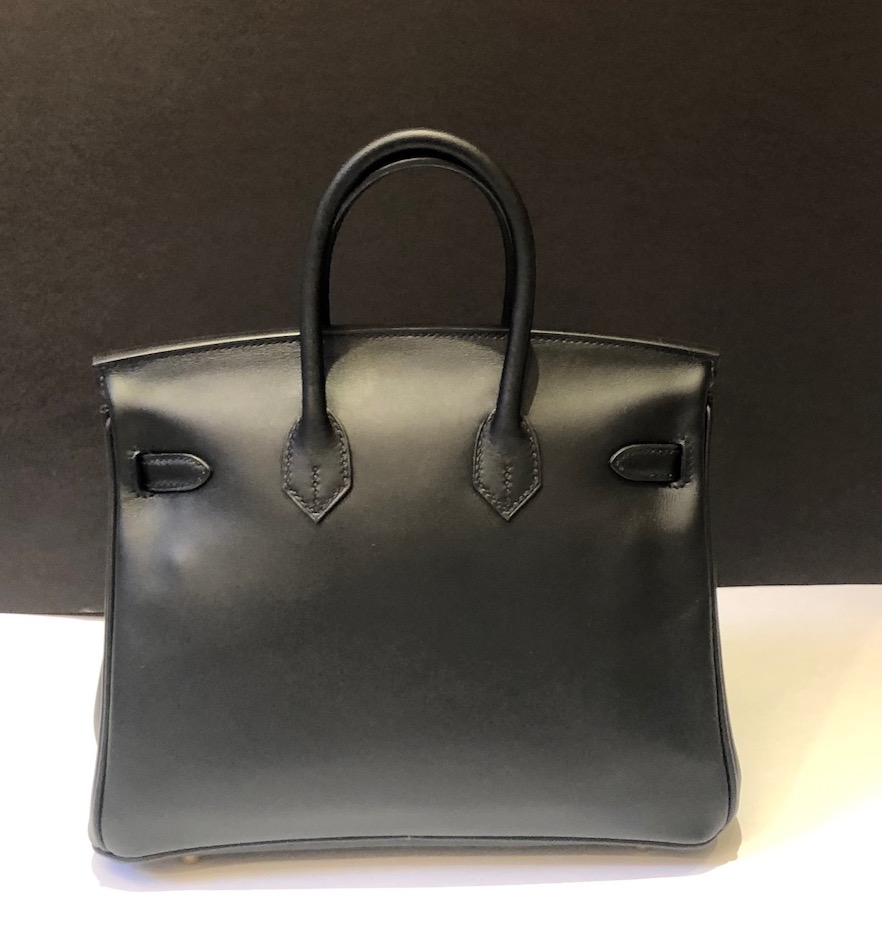 HERMÈS Birkin 25 Black Jonathan Leather Gold Hardware - Image 5