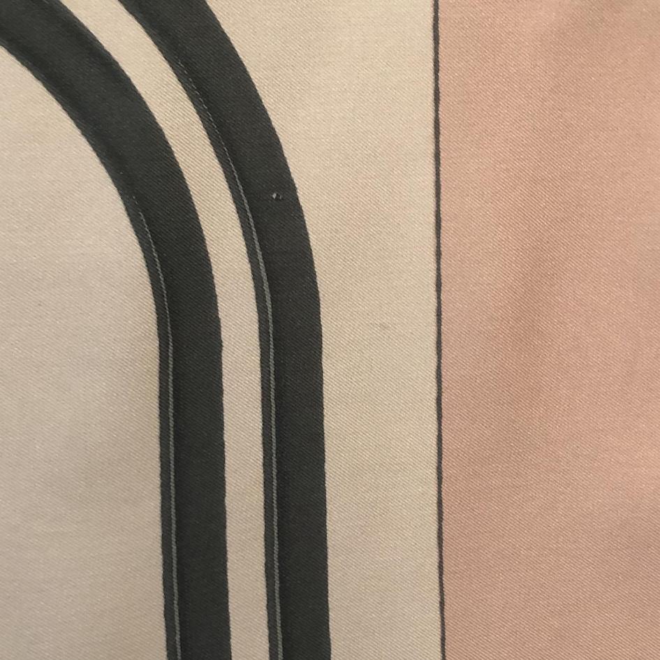 HERMÈS Scarf Brides De Gala Silk H Grygkar Pink Grey Gold W/Box - Image 8