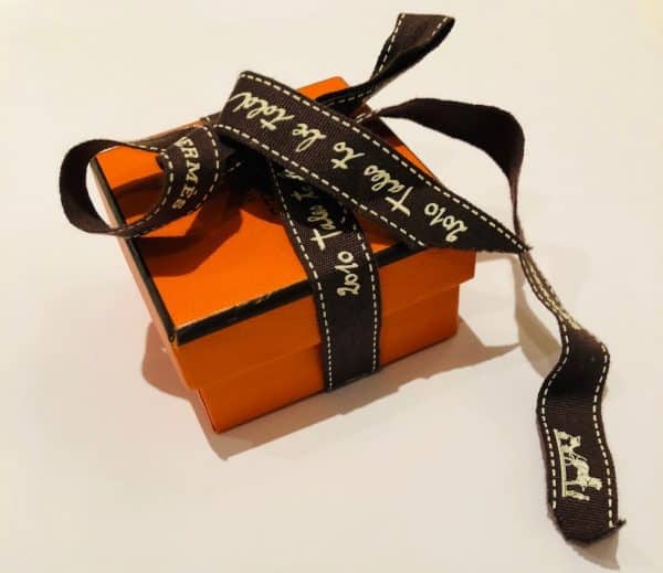 HERMÈS Chaine d'Ancre Scarf Ring Vintage silver Palladium Plated W/Box - Image 10