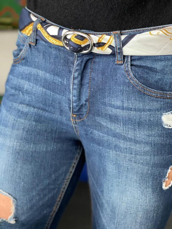 HERMÈS Scarf Brides de Gala Silk H Grygkar Navy Blue Gold W/Box - Image 6