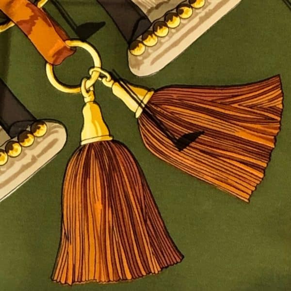 HERMÈS Scarf Carré Aux Champs Vintage 1970s Original Issue - Image 2