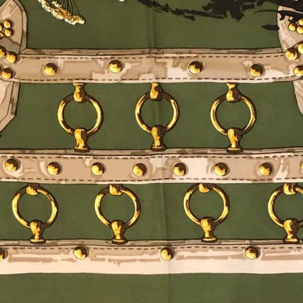 HERMÈS Scarf Carré Aux Champs Vintage 1970s Original Issue - Image 7