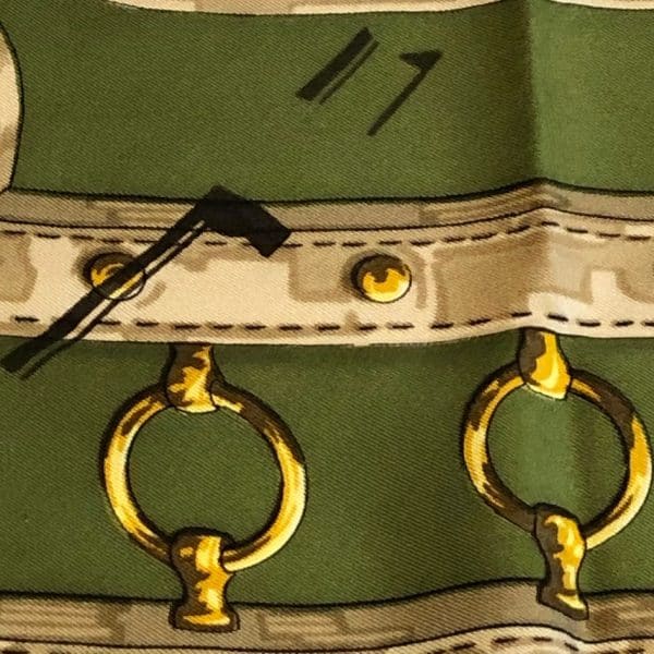 HERMÈS Scarf Carré Aux Champs Vintage 1970s Original Issue - Image 8