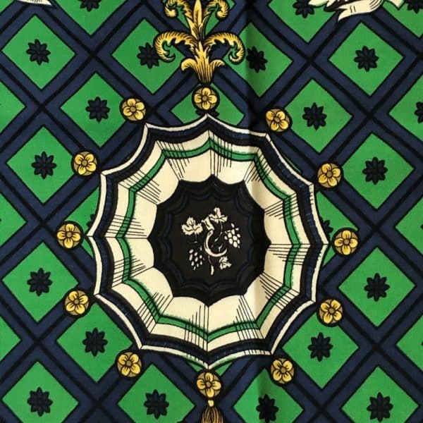 HERMÈS Scarf Carré La Treille - Hussard et Cantinière 1964 Rare Green Blue - Image 3