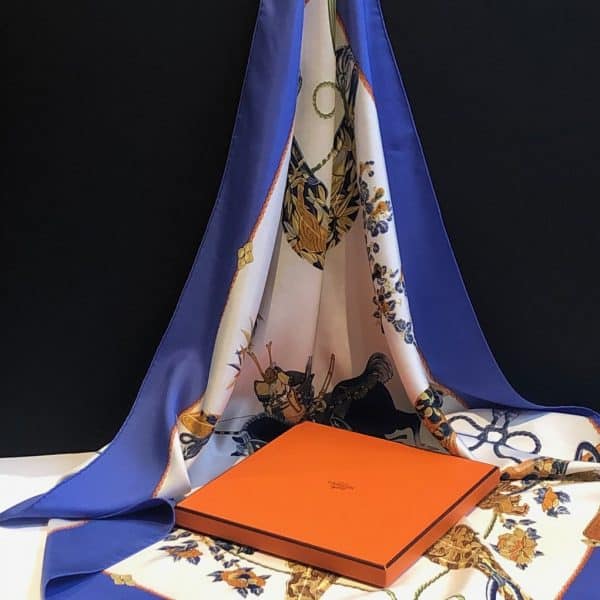 HERMÈS Scarf Carré Samourai By Zoe Pauwels 1991