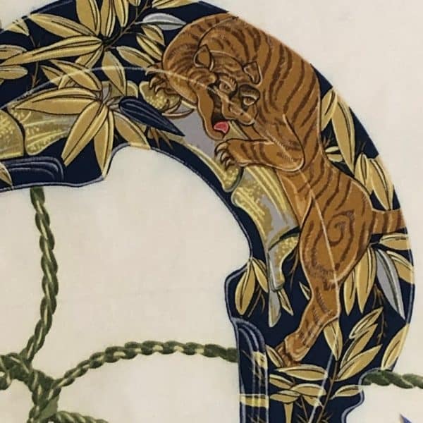 HERMÈS Scarf Carré Samourai By Zoe Pauwels 1991 - Image 6