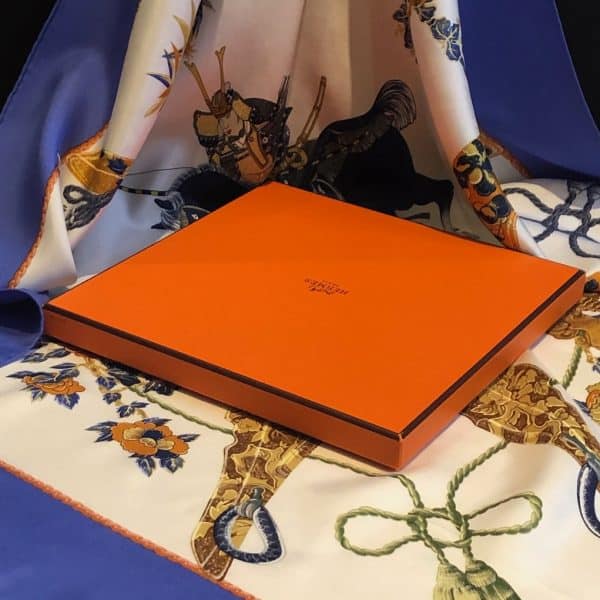HERMÈS Scarf Carré Samourai By Zoe Pauwels 1991 - Image 2