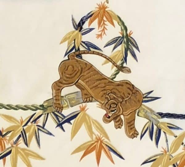 HERMÈS Scarf Carré Samourai By Zoe Pauwels 1991 - Image 8