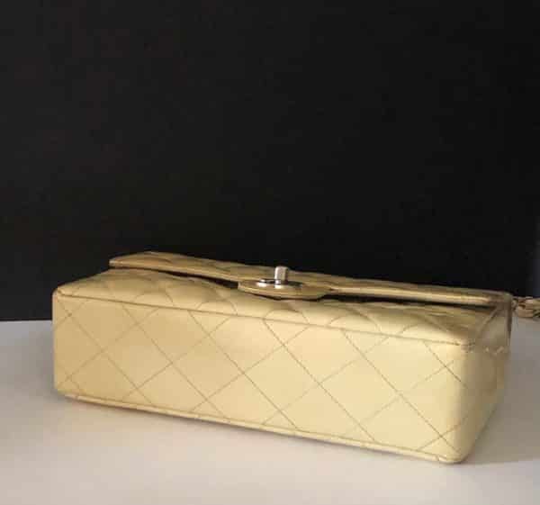 CHANEL Timeless 2.55 Flap Bag Patent Leather Cream Circa 2000 - Image 9