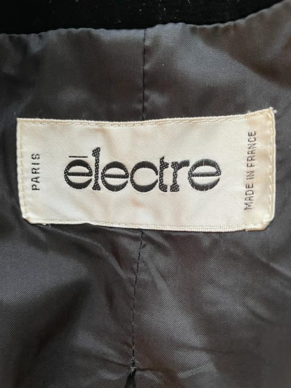 Vintage Designer Jacket Black Velvet Gold Embroidered French 90s - Image 4