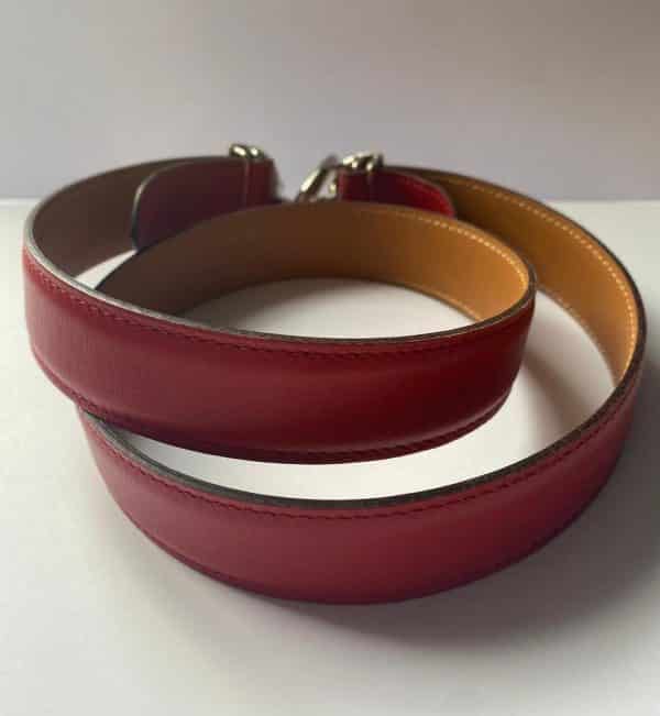HERMÈS Chaine D’Ancre Belt Anchor Chain & Red Leather - Image 10