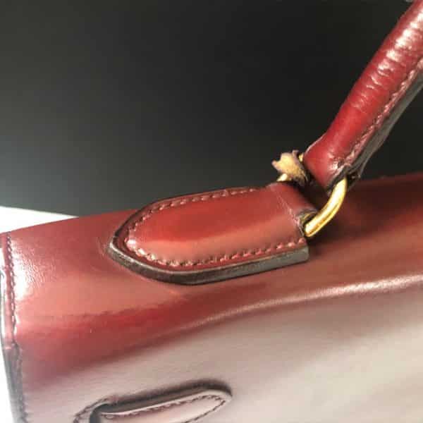 HERMÈS Vintage Kelly Sellier 32 Box Calfskin Iconic 1970s Rouge H - Image 14