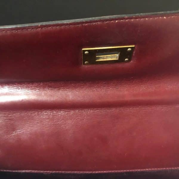 HERMÈS Vintage Kelly Sellier 32 Box Calfskin Iconic 1970s Rouge H - Image 17