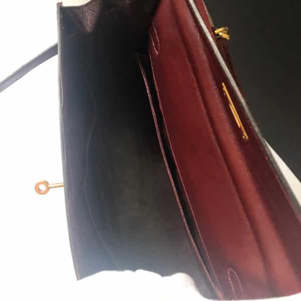HERMÈS Vintage Kelly Sellier 32 Box Calfskin Iconic 1970s Rouge H - Image 20
