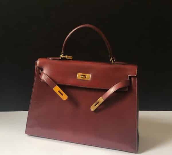 HERMÈS Vintage Kelly Sellier 32 Box Calfskin Iconic 1970s Rouge H - Image 8