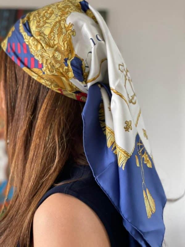 HERMÈS Chaine d'Ancre Scarf Ring Vintage silver Palladium Plated W/Box - Image 11