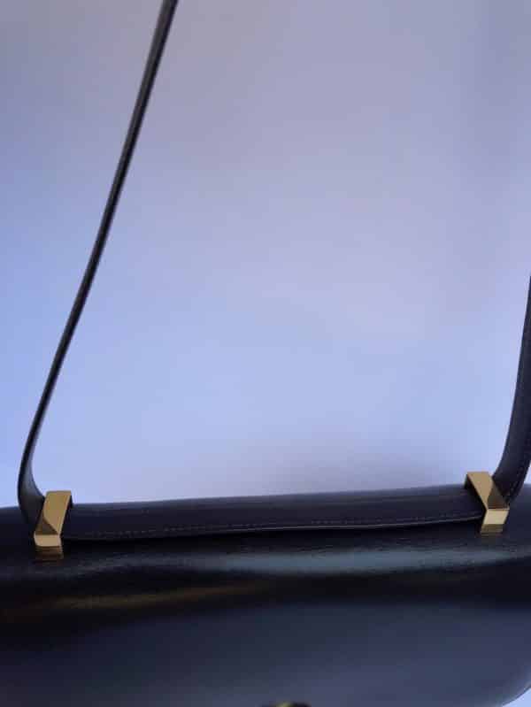 HERMÈS Vintage Box Calf Leather Ring Shoulder Bag 1975 - Image 6